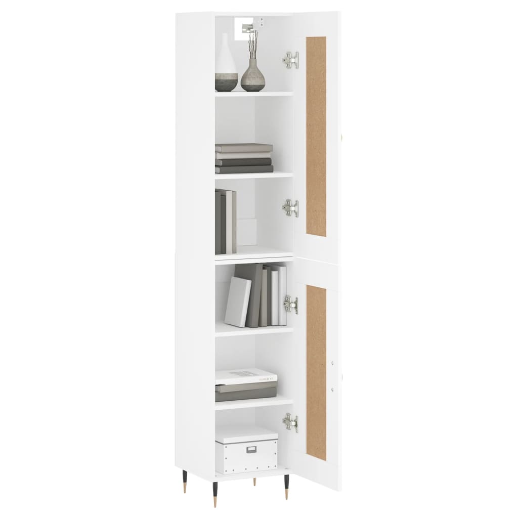 Hoge kast 34,5x34x180 cm bewerkt hout wit is nu te koop bij PeponiXL, paradijselijk wonen!