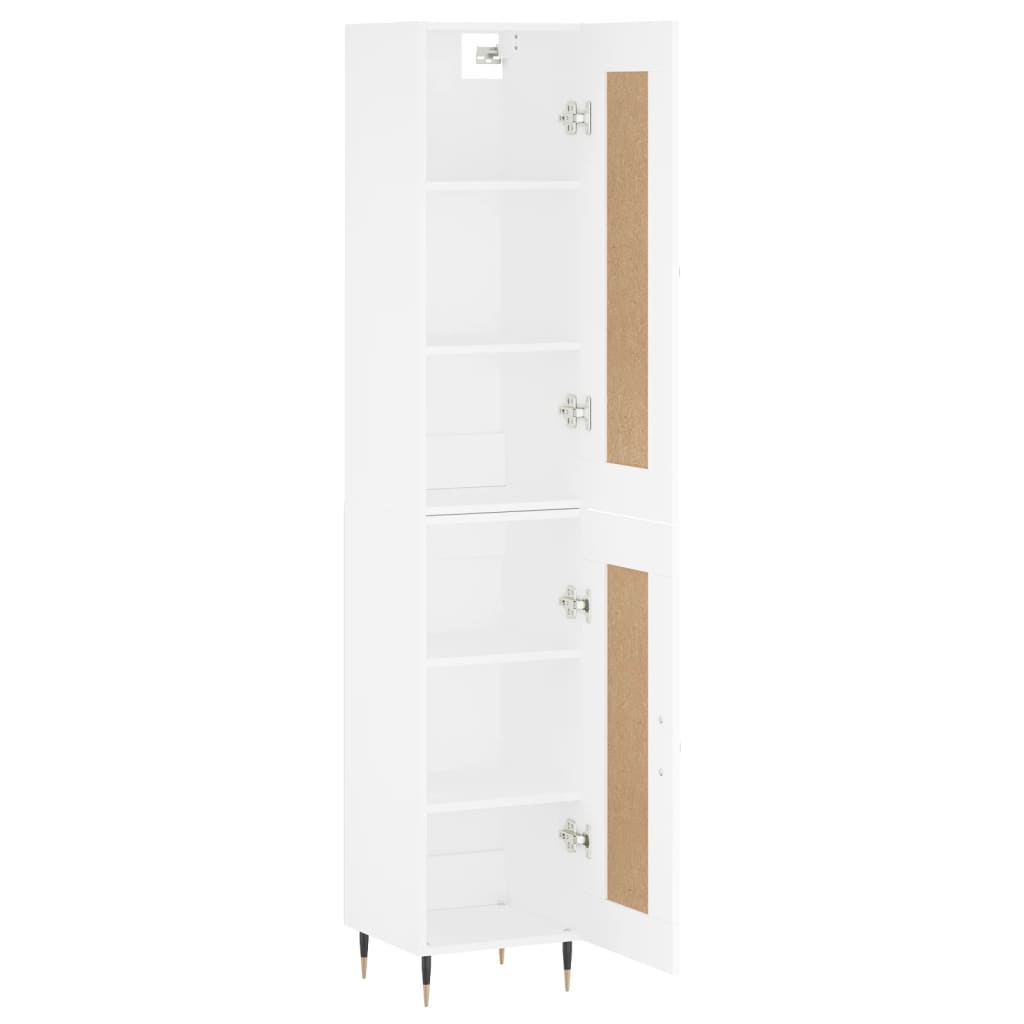 Hoge kast 34,5x34x180 cm bewerkt hout wit is nu te koop bij PeponiXL, paradijselijk wonen!