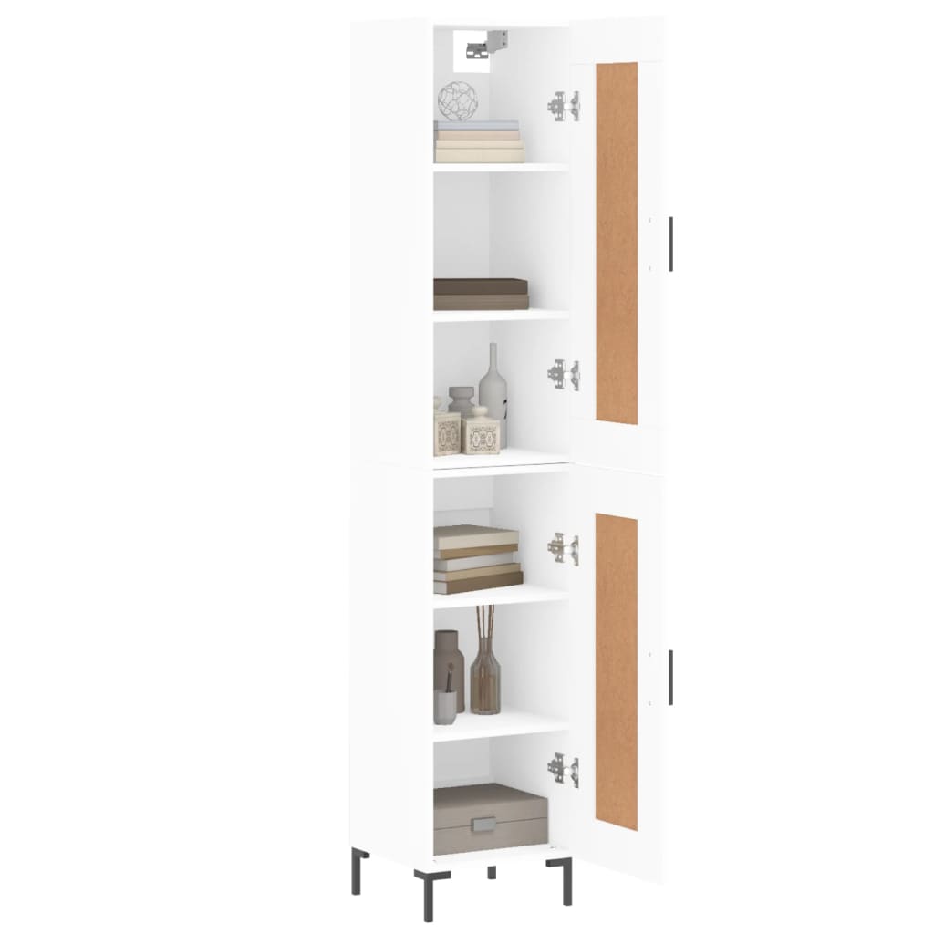 Hoge kast 34,5x34x180 cm bewerkt hout wit is nu te koop bij PeponiXL, paradijselijk wonen!