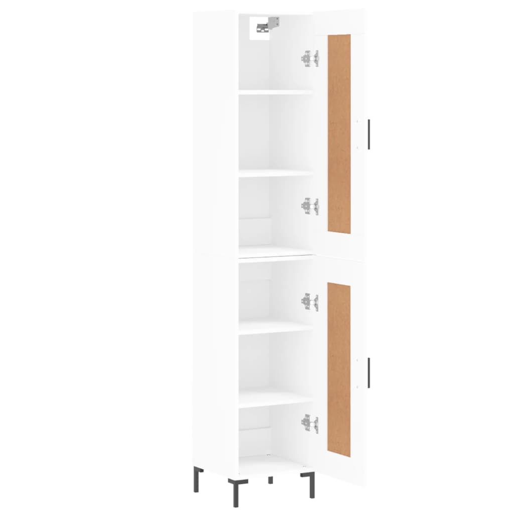 Hoge kast 34,5x34x180 cm bewerkt hout wit is nu te koop bij PeponiXL, paradijselijk wonen!