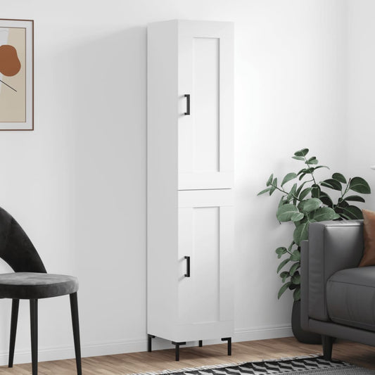 Hoge kast 34,5x34x180 cm bewerkt hout wit is nu te koop bij PeponiXL, paradijselijk wonen!