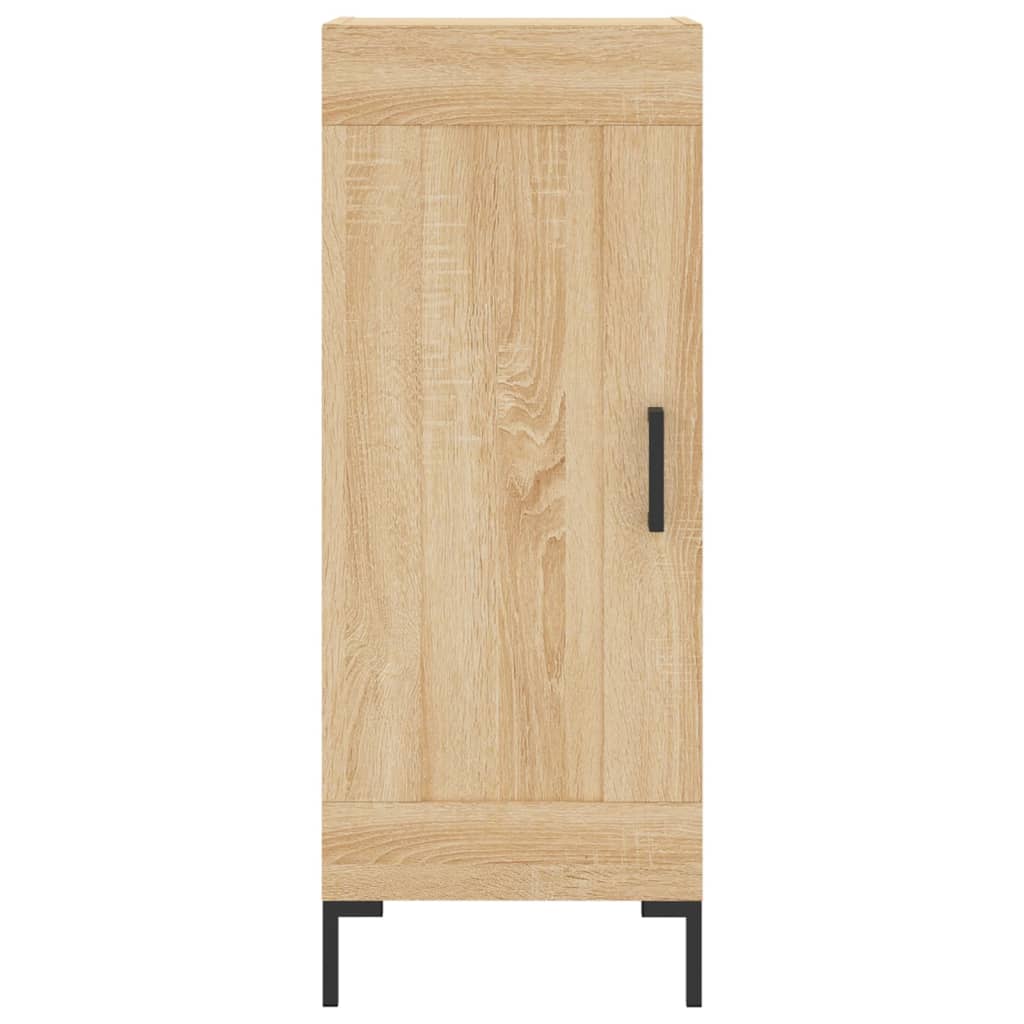 Hoge kast 34,5x34x180 cm bewerkt hout sonoma eikenkleurig is nu te koop bij PeponiXL, paradijselijk wonen!