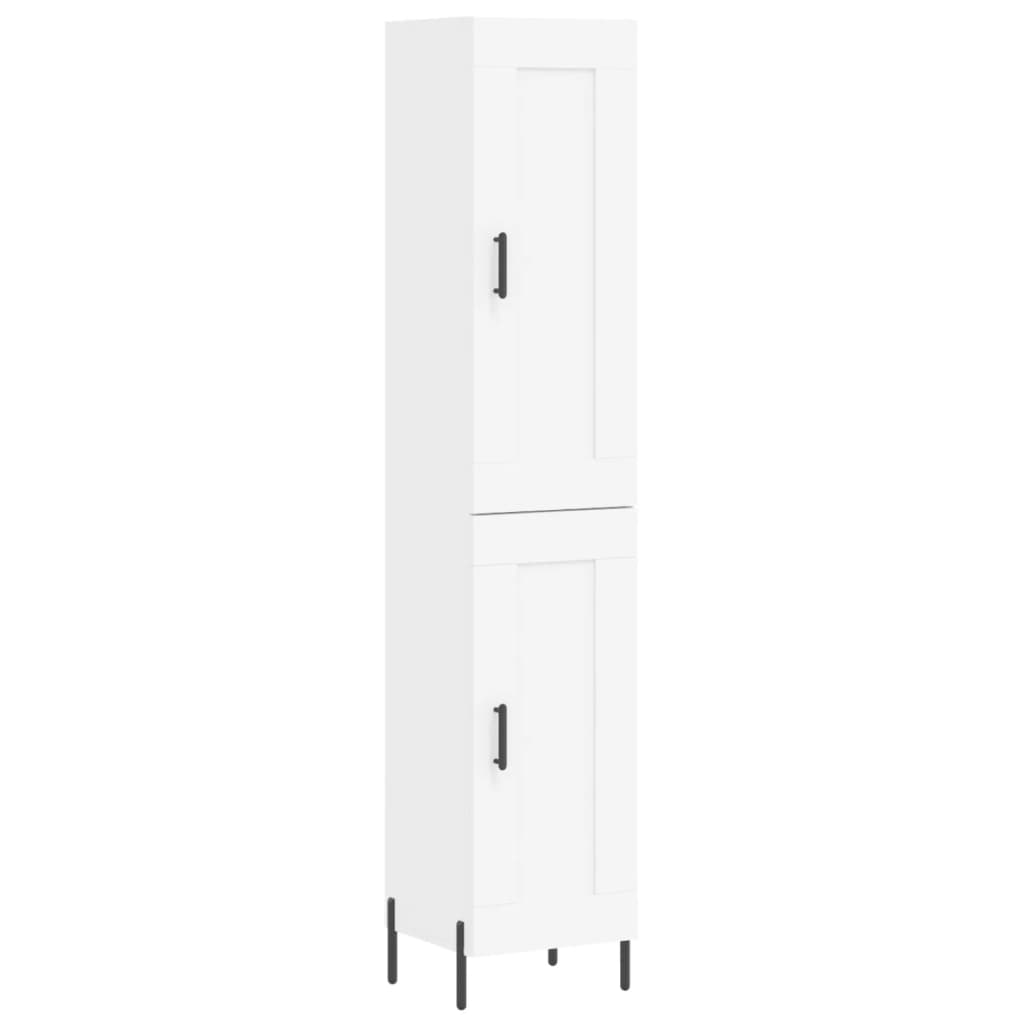 Hoge kast 34,5x34x180 cm bewerkt hout wit is nu te koop bij PeponiXL, paradijselijk wonen!