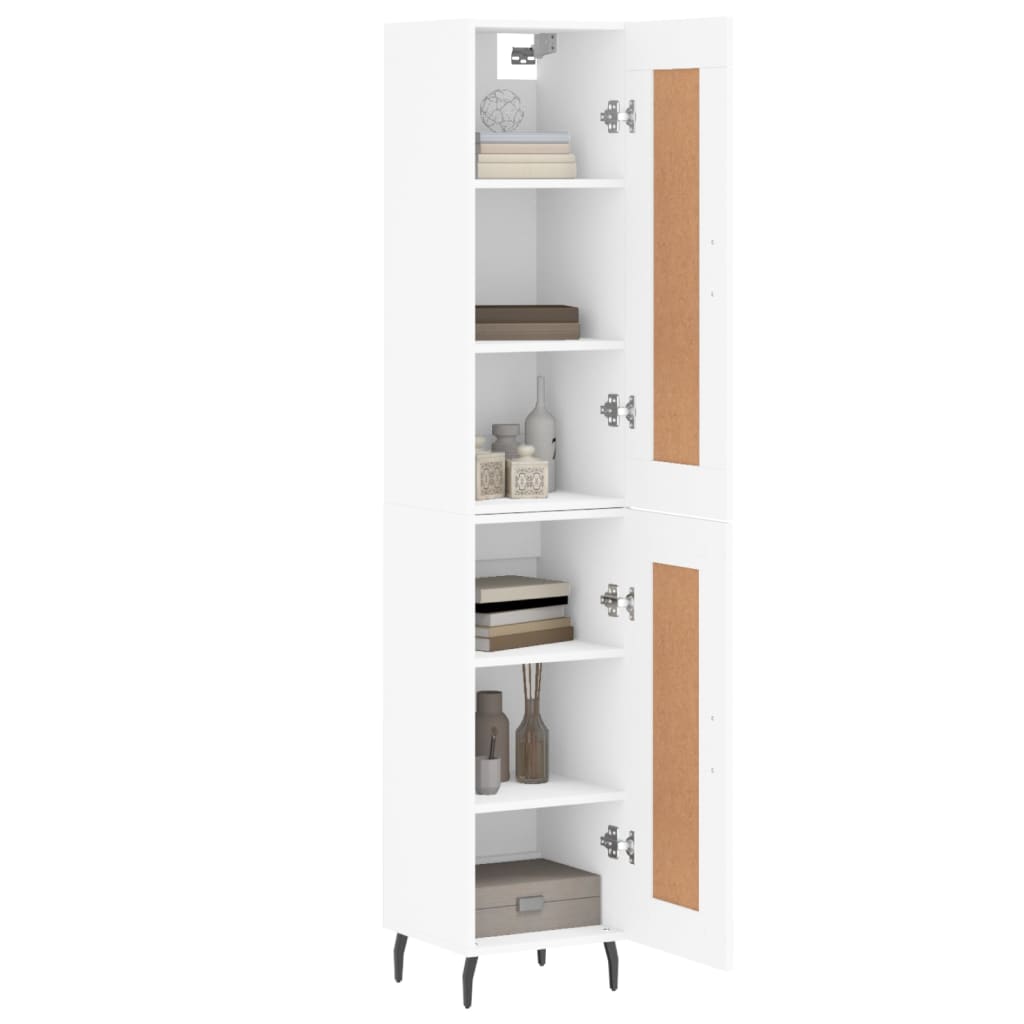 Hoge kast 34,5x34x180 cm bewerkt hout wit is nu te koop bij PeponiXL, paradijselijk wonen!