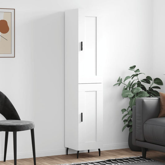 Hoge kast 34,5x34x180 cm bewerkt hout wit is nu te koop bij PeponiXL, paradijselijk wonen!