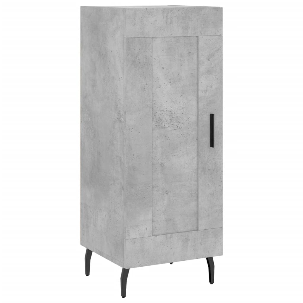 Hoge kast 34,5x34x180 cm bewerkt hout betongrijs is nu te koop bij PeponiXL, paradijselijk wonen!