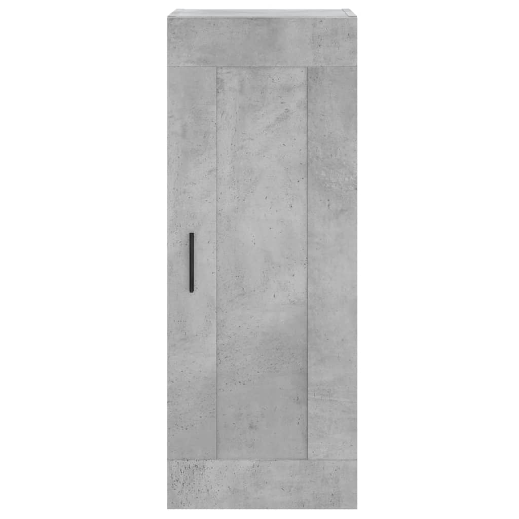 Hoge kast 34,5x34x180 cm bewerkt hout betongrijs is nu te koop bij PeponiXL, paradijselijk wonen!