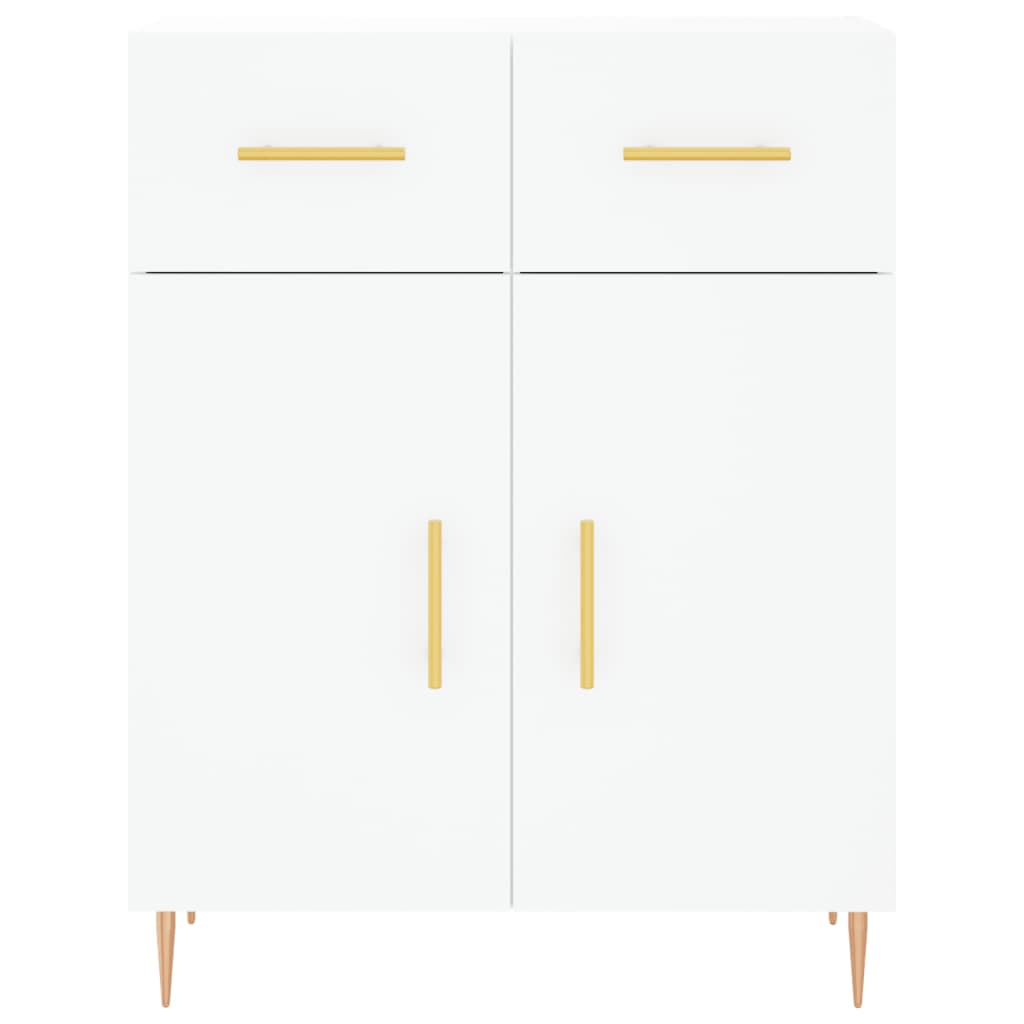 Hoge kast 69,5x34x180 cm bewerkt hout wit is nu te koop bij PeponiXL, paradijselijk wonen!
