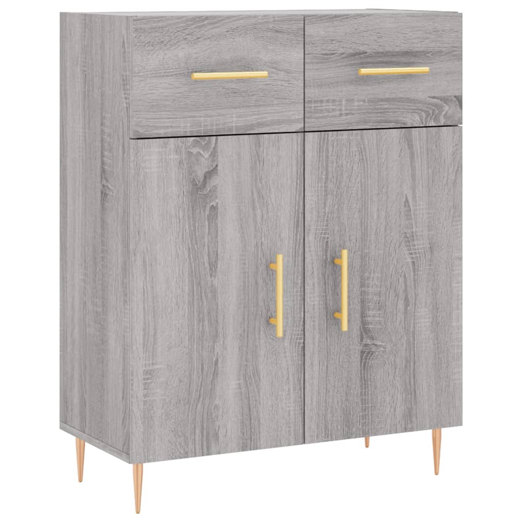 Hoge kast 69,5x34x180 cm bewerkt hout grijs sonoma eikenkleurig is nu te koop bij PeponiXL, paradijselijk wonen!