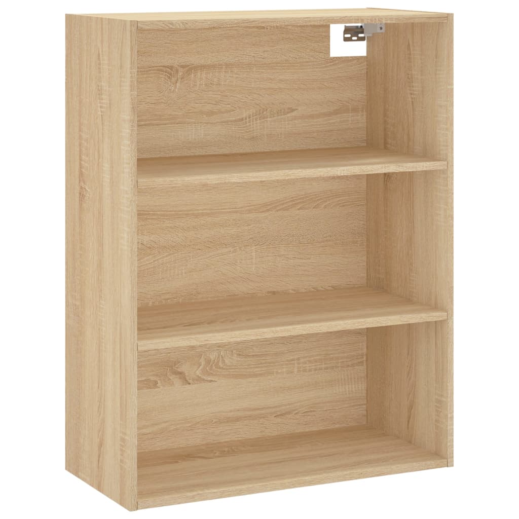 Hoge kast 69,5x34x180 cm bewerkt hout sonoma eikenkleurig is nu te koop bij PeponiXL, paradijselijk wonen!