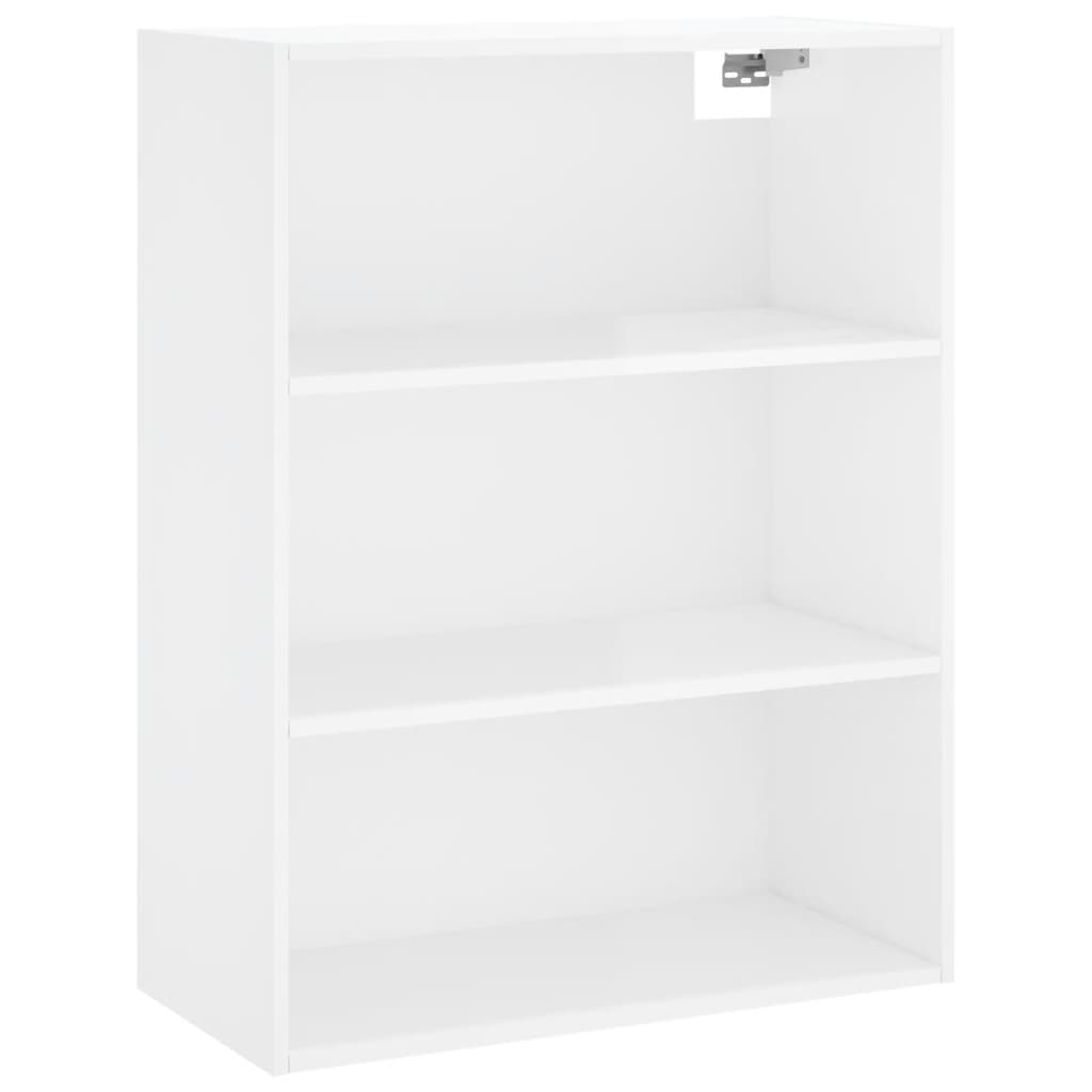Hoge kast 69,5x34x180 cm bewerkt hout hoogglans wit is nu te koop bij PeponiXL, paradijselijk wonen!