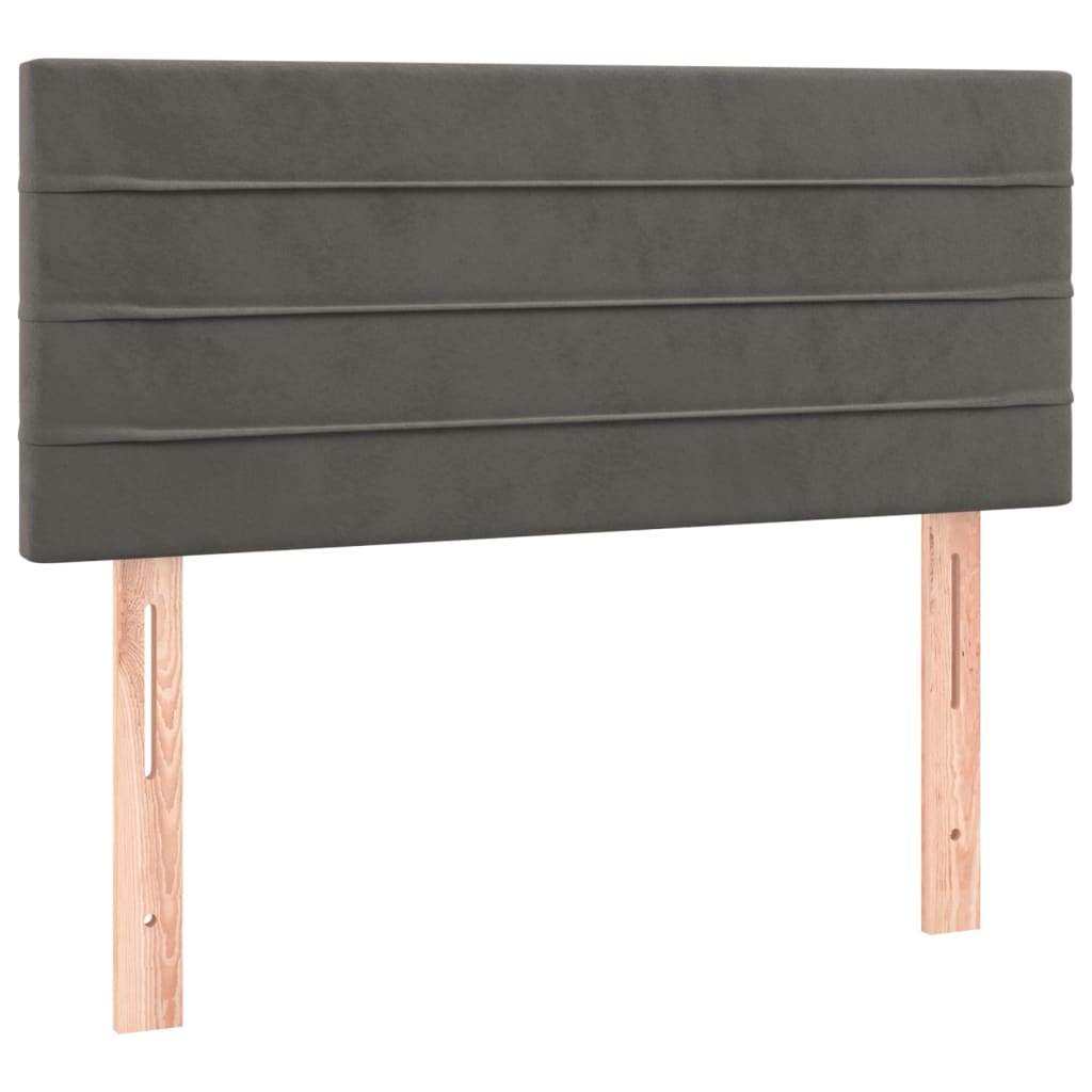 Boxspring met matras fluweel donkergrijs 90x190 cm is nu te koop bij PeponiXL, paradijselijk wonen!