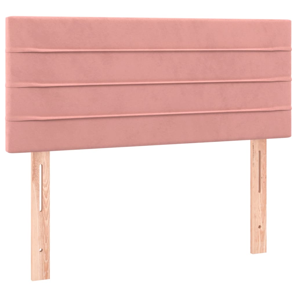 Boxspring met matras fluweel roze 90x200 cm is nu te koop bij PeponiXL, paradijselijk wonen!