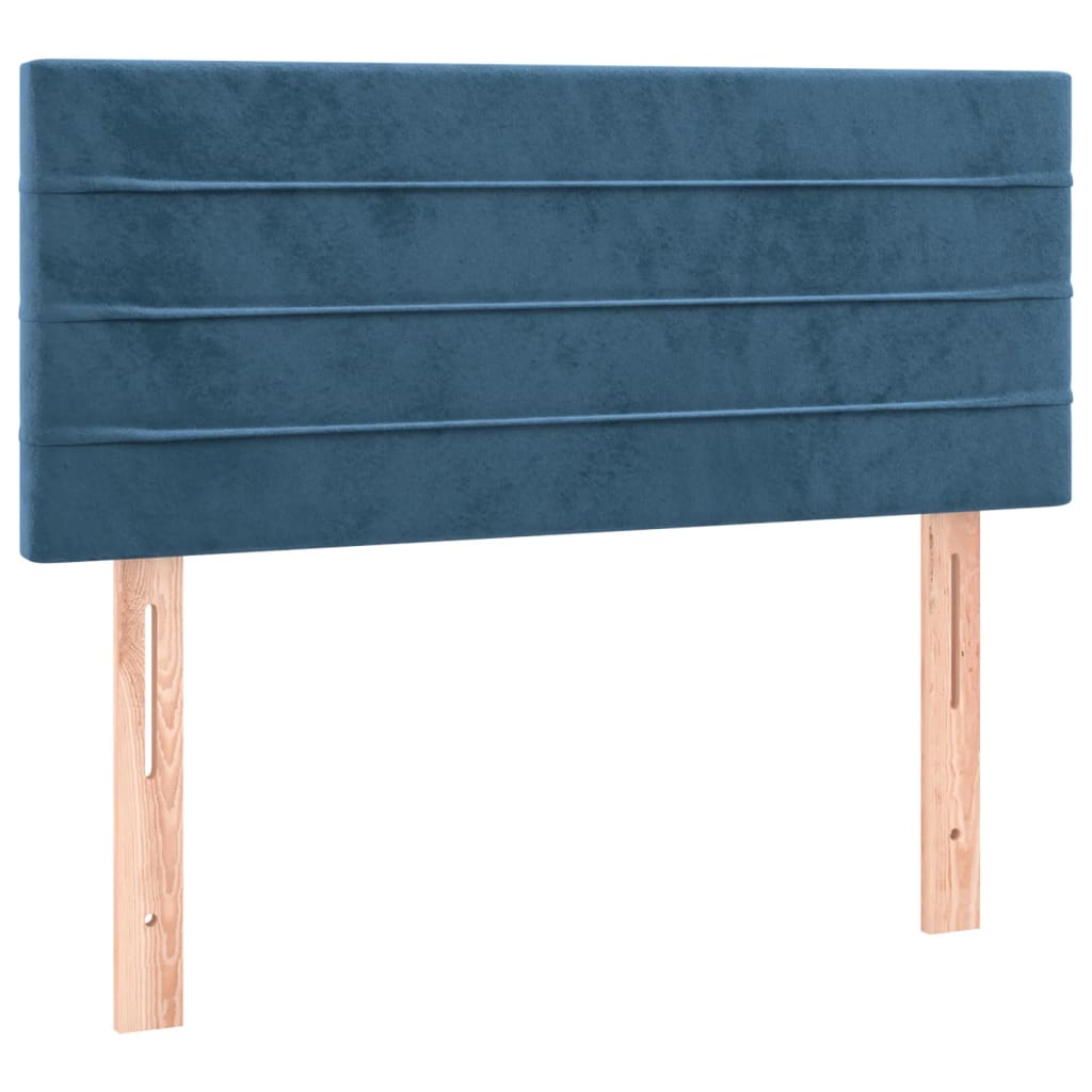 Boxspring met matras fluweel donkerblauw 100x200 cm is nu te koop bij PeponiXL, paradijselijk wonen!