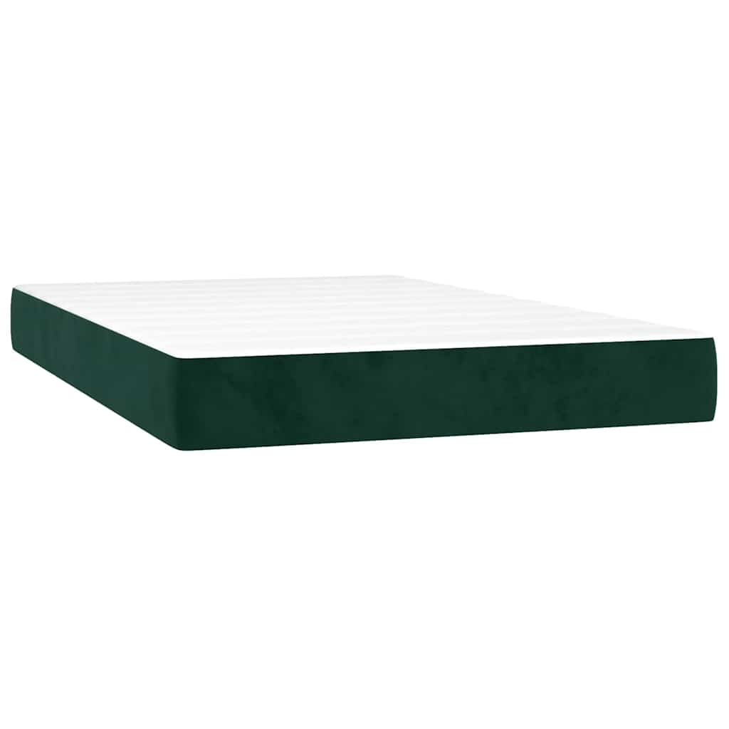Boxspring met matras fluweel donkergroen 120x200 cm is nu te koop bij PeponiXL, paradijselijk wonen!