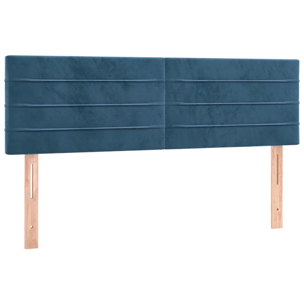 Boxspring met matras fluweel donkerblauw 140x200 cm is nu te koop bij PeponiXL, paradijselijk wonen!