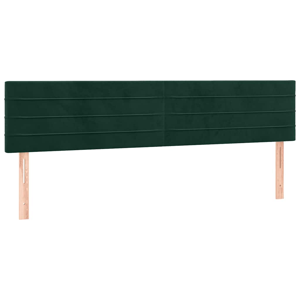 Boxspring met matras fluweel donkergroen 160x200 cm is nu te koop bij PeponiXL, paradijselijk wonen!