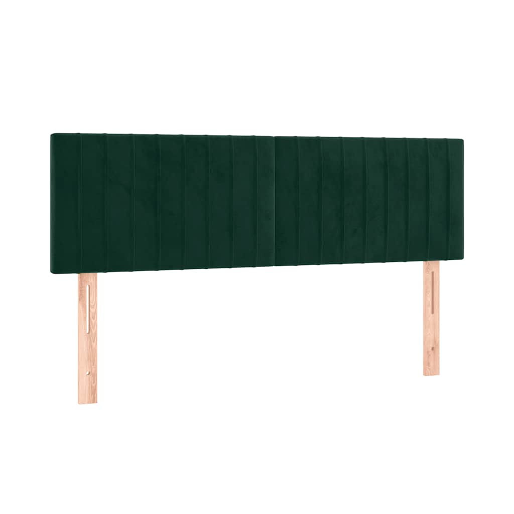 Boxspring met matras fluweel donkergroen 140x190 cm is nu te koop bij PeponiXL, paradijselijk wonen!