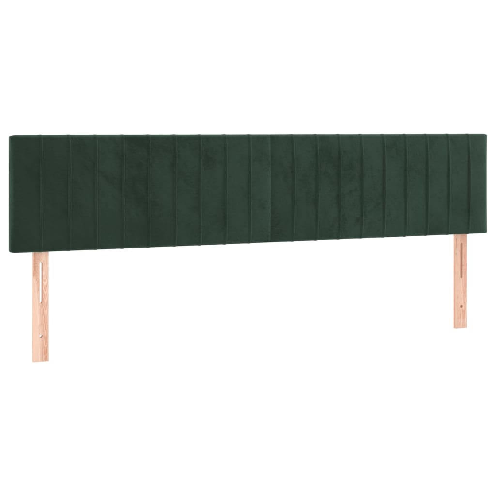 Boxspring met matras fluweel donkergroen 160x200 cm is nu te koop bij PeponiXL, paradijselijk wonen!
