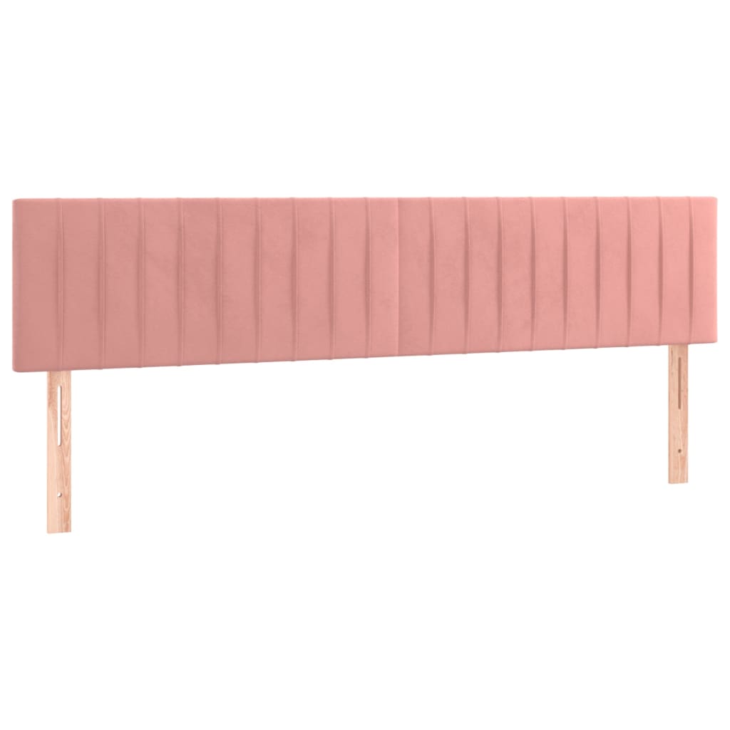 Boxspring met matras fluweel roze 160x200 cm is nu te koop bij PeponiXL, paradijselijk wonen!