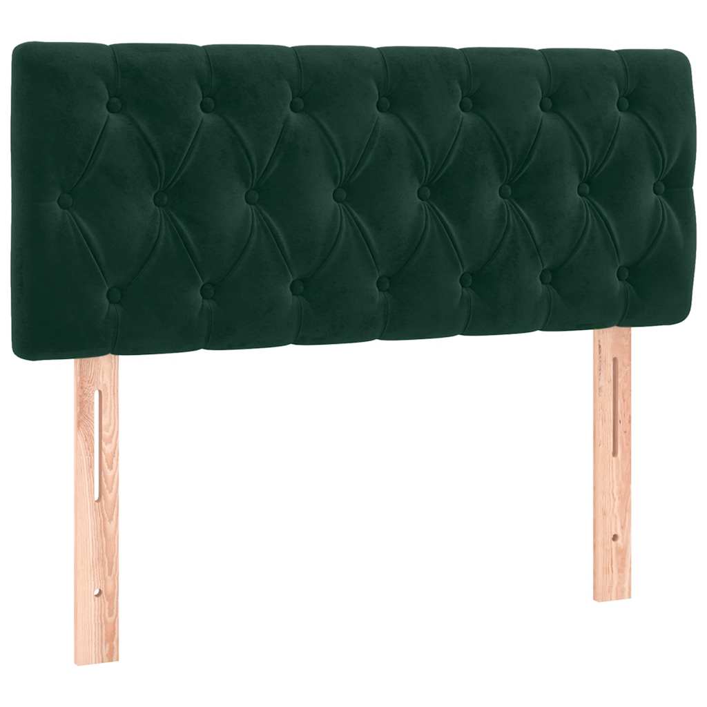 Boxspring met matras fluweel donkergroen 90x190 cm is nu te koop bij PeponiXL, paradijselijk wonen!