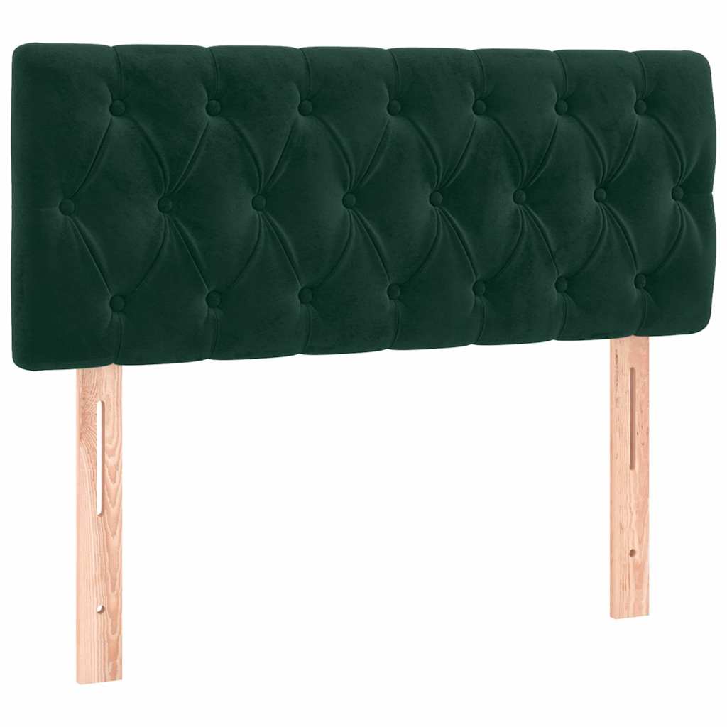 Boxspring met matras fluweel donkergroen 90x200 cm is nu te koop bij PeponiXL, paradijselijk wonen!