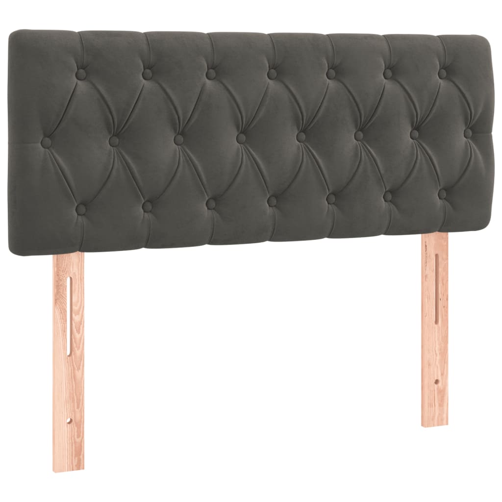 Boxspring met matras fluweel donkergrijs 120x200 cm is nu te koop bij PeponiXL, paradijselijk wonen!