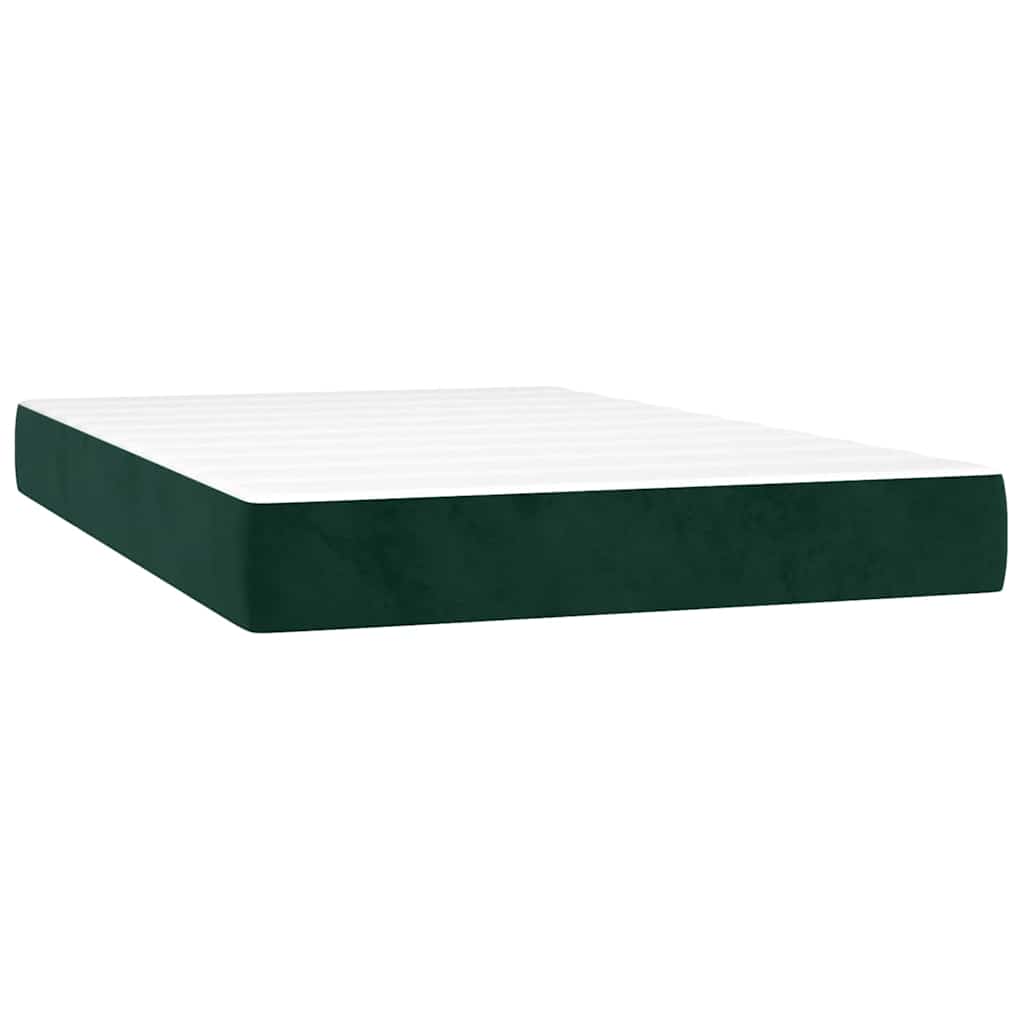 Boxspring met matras fluweel donkergroen 120x200 cm is nu te koop bij PeponiXL, paradijselijk wonen!