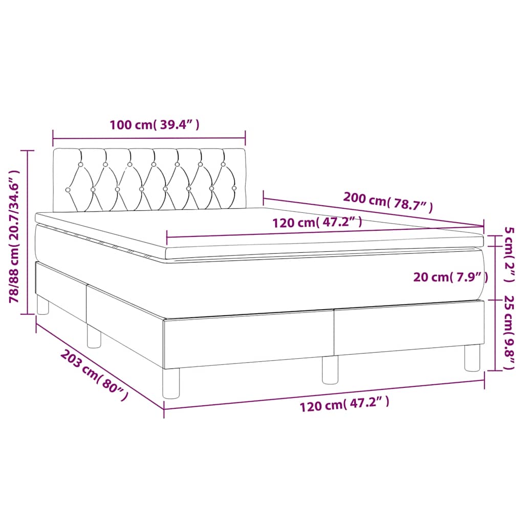 Boxspring met matras fluweel donkergroen 120x200 cm is nu te koop bij PeponiXL, paradijselijk wonen!