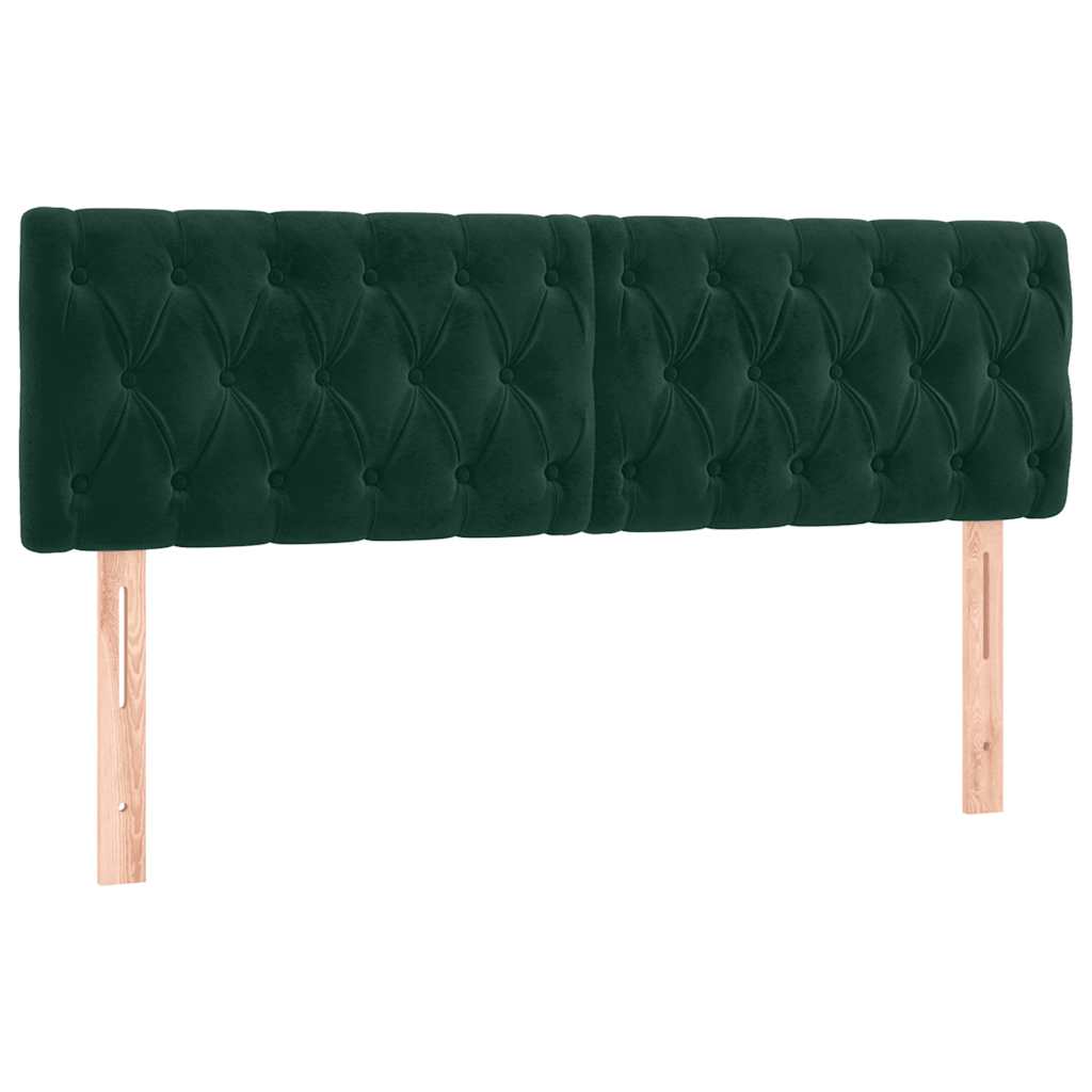 Boxspring met matras fluweel donkergroen 140x190 cm is nu te koop bij PeponiXL, paradijselijk wonen!