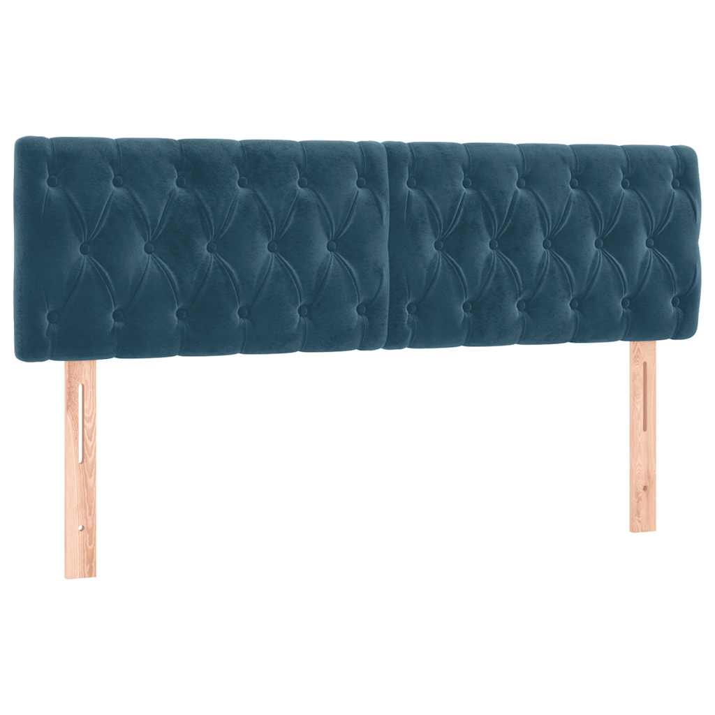 Boxspring met matras fluweel donkerblauw 140x200 cm is nu te koop bij PeponiXL, paradijselijk wonen!