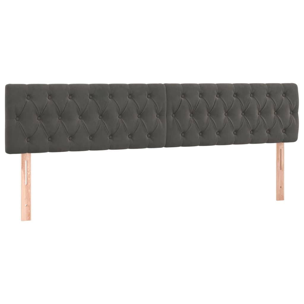 Boxspring met matras fluweel donkergrijs 200x200 cm is nu te koop bij PeponiXL, paradijselijk wonen!