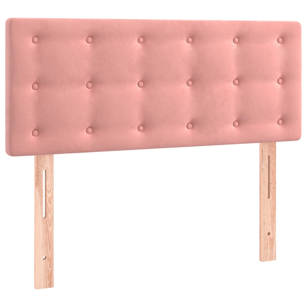 Boxspring met matras fluweel roze 90x190 cm is nu te koop bij PeponiXL, paradijselijk wonen!