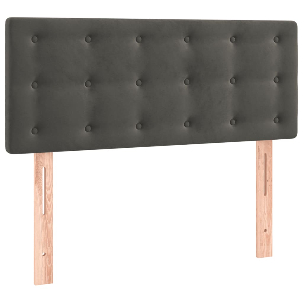 Boxspring met matras fluweel donkergrijs 120x200 cm is nu te koop bij PeponiXL, paradijselijk wonen!