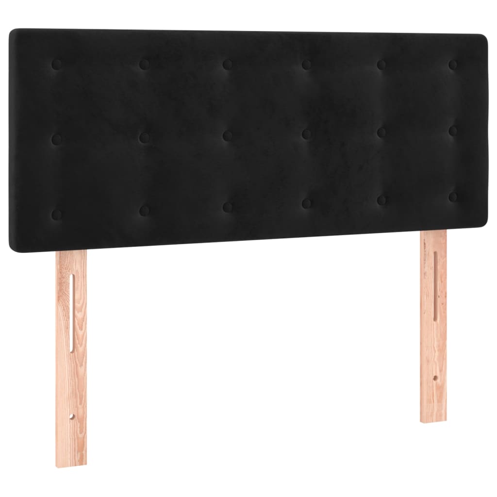 Boxspring met matras fluweel zwart 120x200 cm is nu te koop bij PeponiXL, paradijselijk wonen!