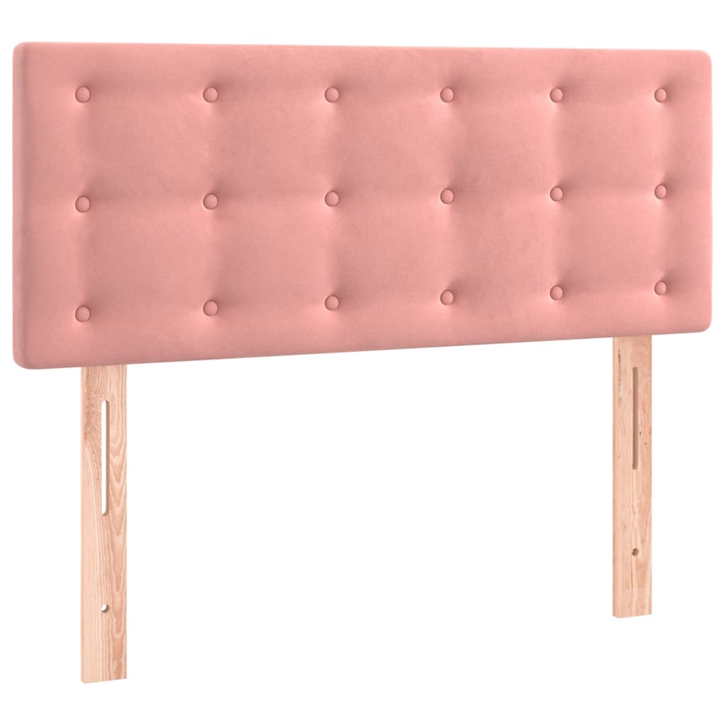 Boxspring met matras fluweel roze 120x200 cm is nu te koop bij PeponiXL, paradijselijk wonen!