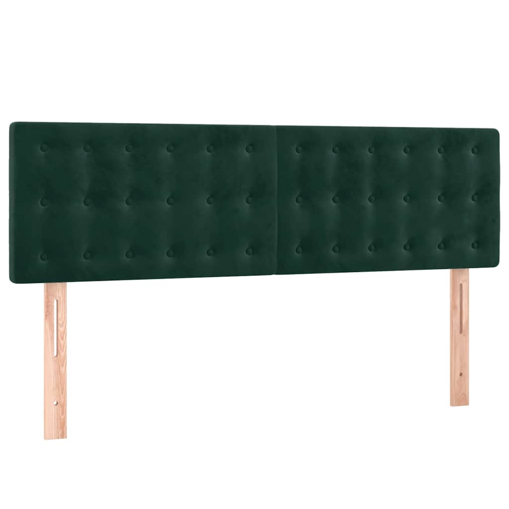 Boxspring met matras fluweel donkergroen 140x190 cm is nu te koop bij PeponiXL, paradijselijk wonen!