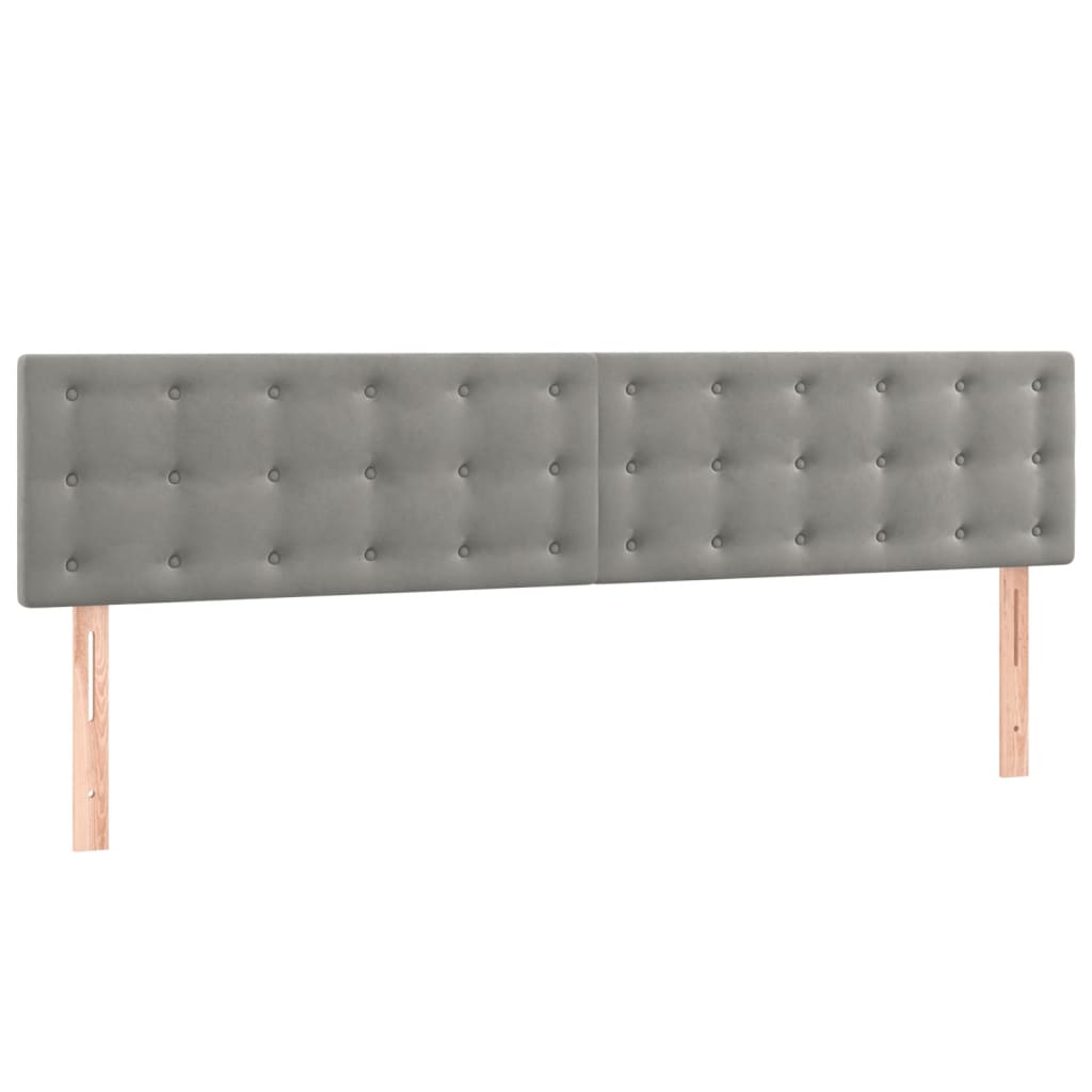 Boxspring met matras fluweel lichtgrijs 180x200 cm is nu te koop bij PeponiXL, paradijselijk wonen!
