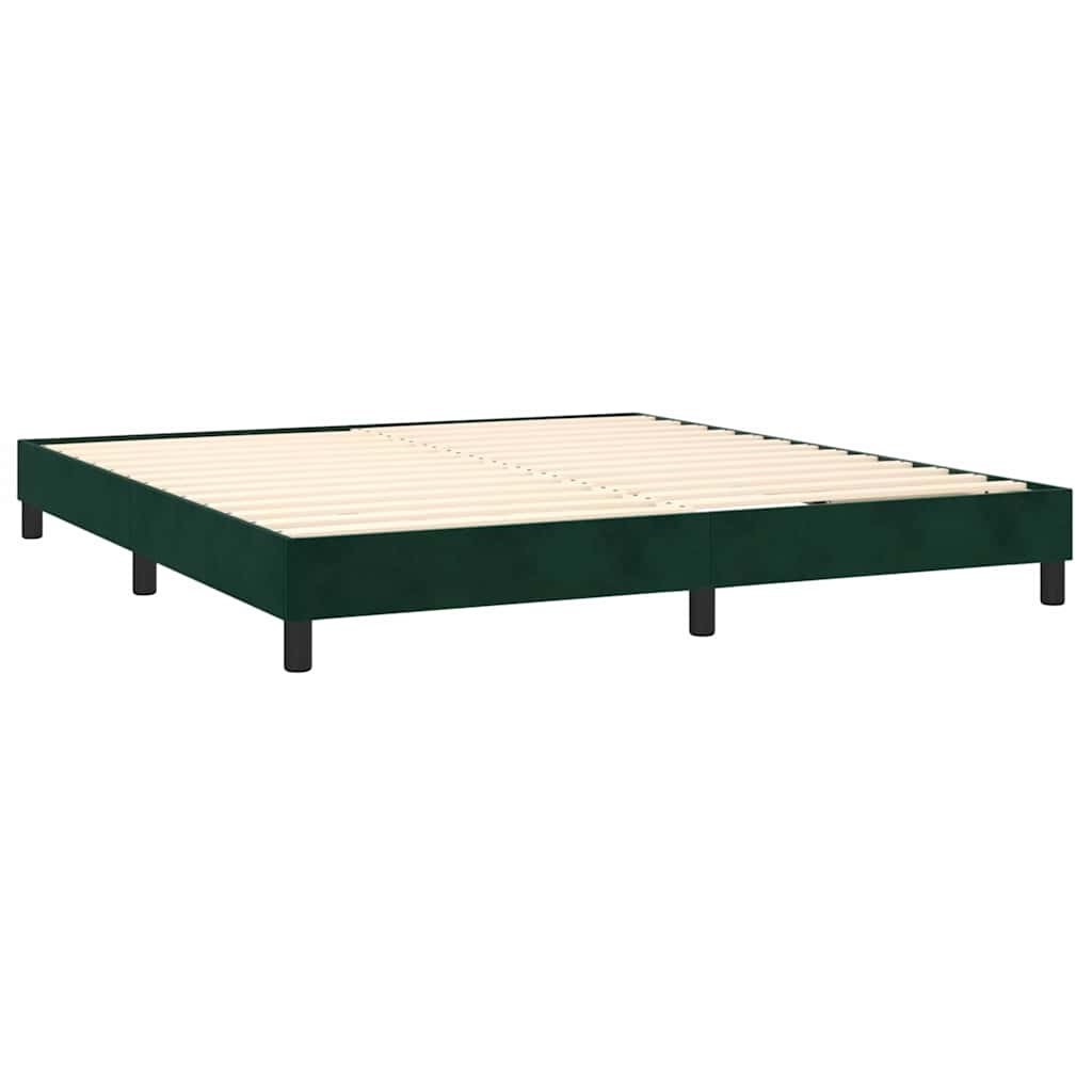 Boxspring met matras fluweel donkergroen 180x200 cm is nu te koop bij PeponiXL, paradijselijk wonen!