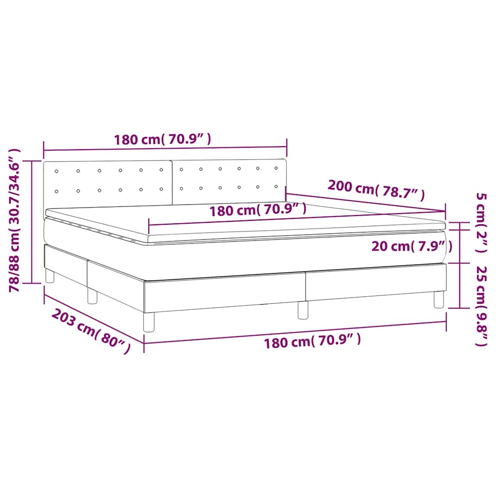 Boxspring met matras fluweel donkergroen 180x200 cm is nu te koop bij PeponiXL, paradijselijk wonen!