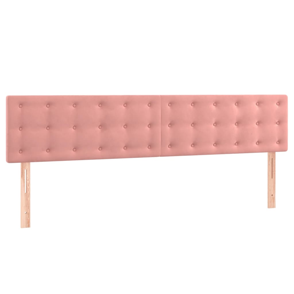 Boxspring met matras fluweel roze 200x200 cm is nu te koop bij PeponiXL, paradijselijk wonen!