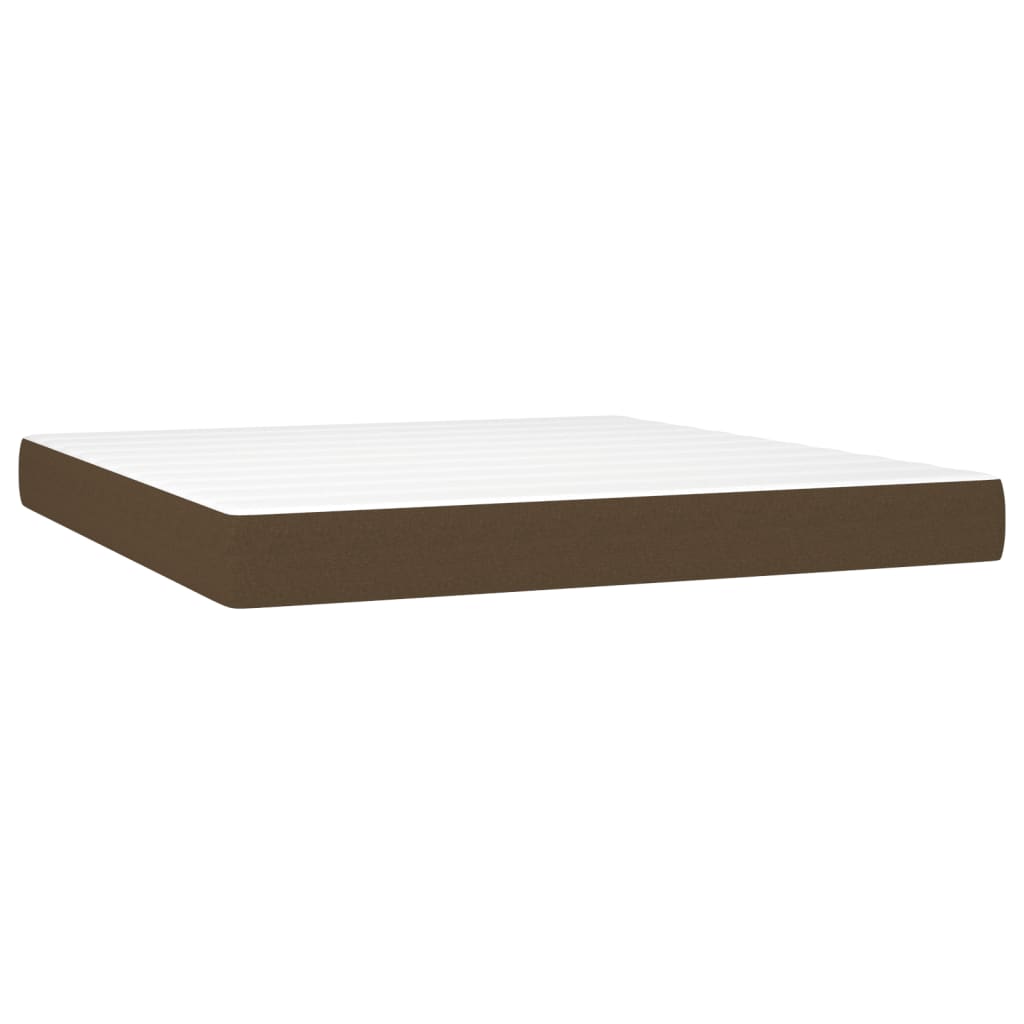 Boxspring met matras stof donkerbruin 160x200 cm is nu te koop bij PeponiXL, paradijselijk wonen!