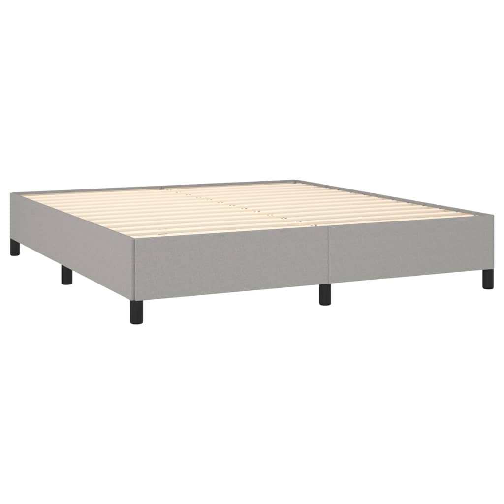 Boxspring met matras stof lichtgrijs 180x200 cm is nu te koop bij PeponiXL, paradijselijk wonen!