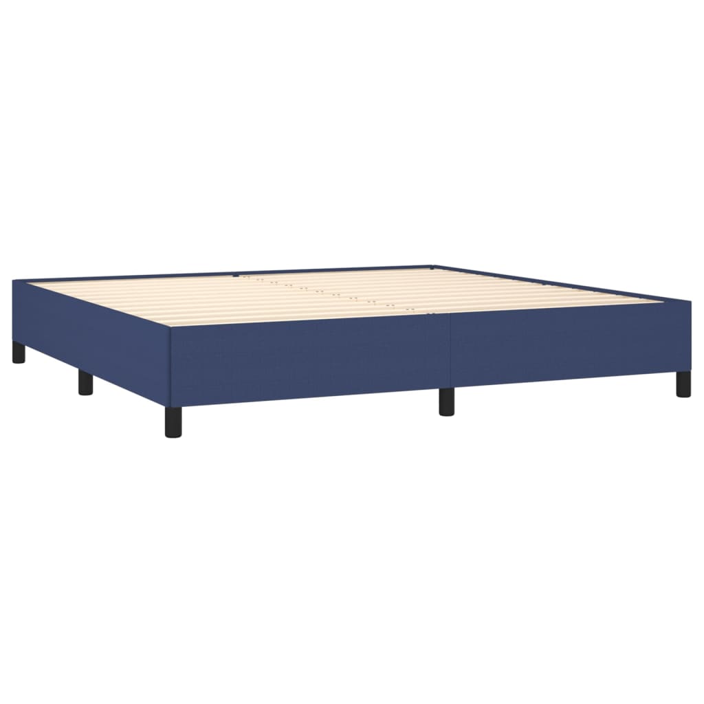 Boxspring met matras stof blauw 200x200 cm is nu te koop bij PeponiXL, paradijselijk wonen!