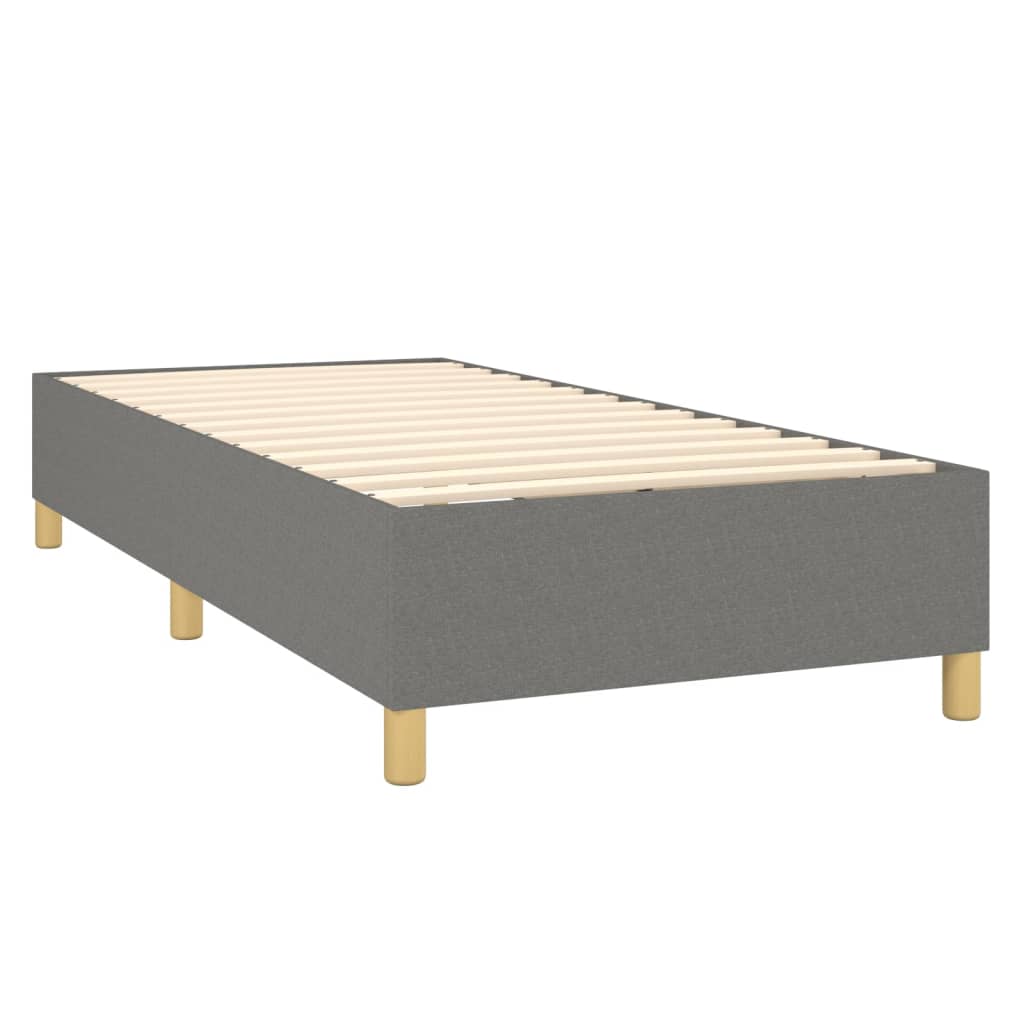 Boxspring met matras stof donkergrijs 80x200 cm is nu te koop bij PeponiXL, paradijselijk wonen!