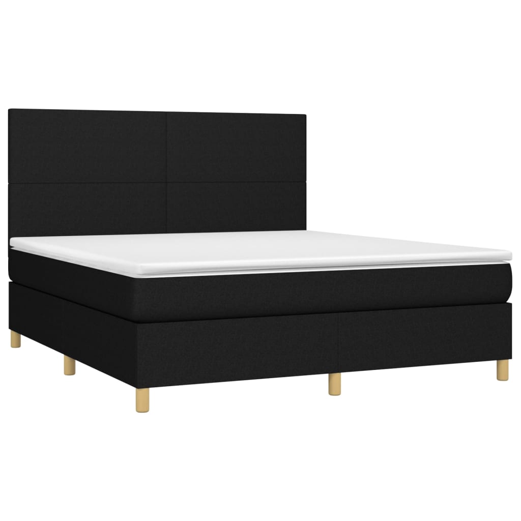 Boxspring met matras stof zwart 180x200 cm is nu te koop bij PeponiXL, paradijselijk wonen!