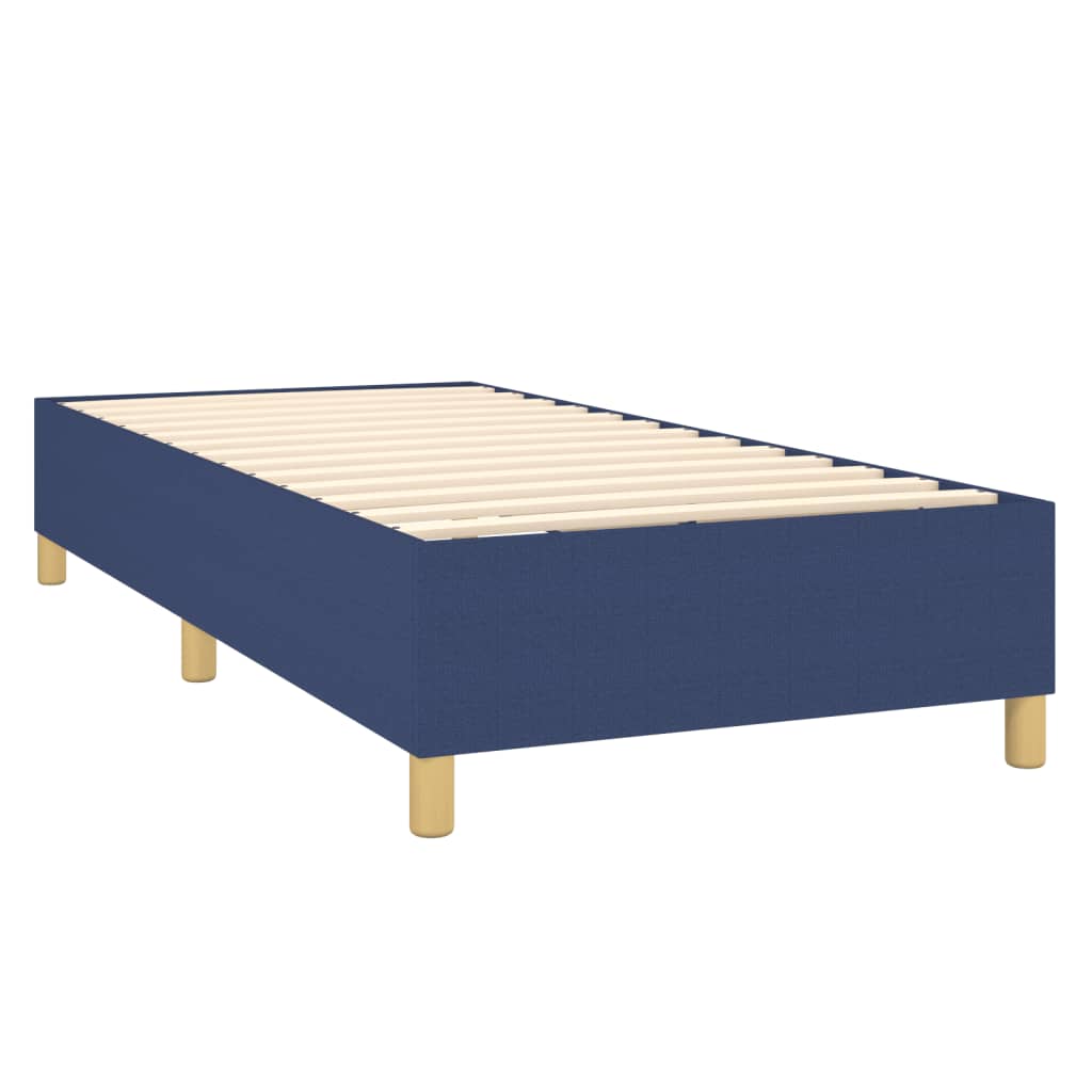 Boxspring met matras stof blauw 90x190 cm is nu te koop bij PeponiXL, paradijselijk wonen!