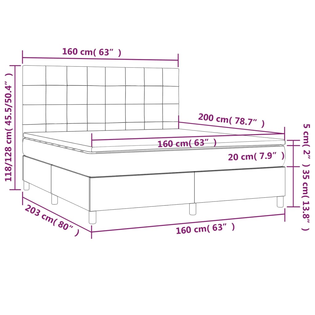 Boxspring met matras stof crèmekleurig 160x200 cm is nu te koop bij PeponiXL, paradijselijk wonen!