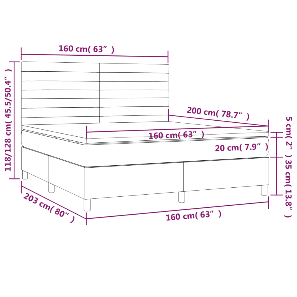 Boxspring met matras stof zwart 160x200 cm is nu te koop bij PeponiXL, paradijselijk wonen!