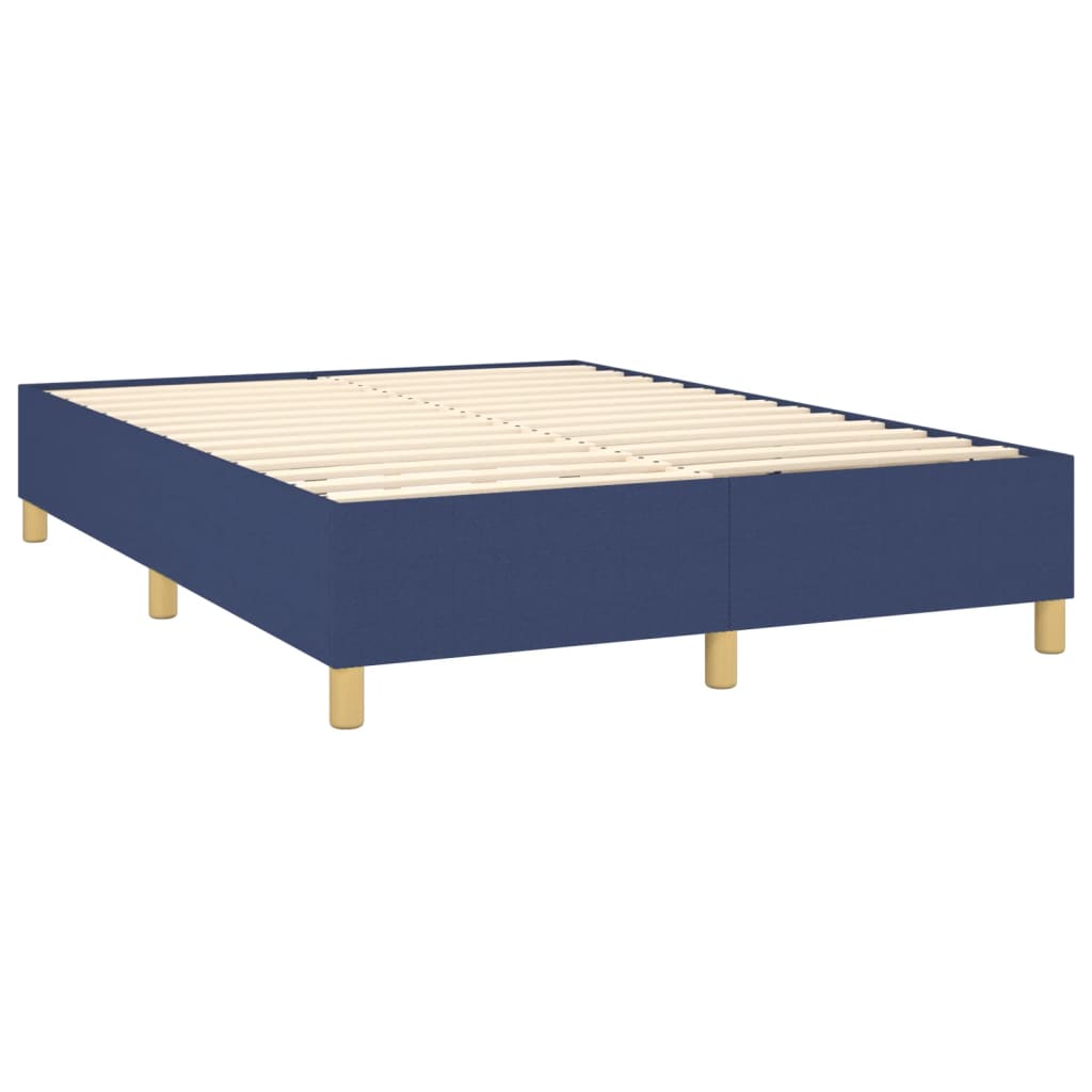 Boxspring met matras stof blauw 140x200 cm is nu te koop bij PeponiXL, paradijselijk wonen!